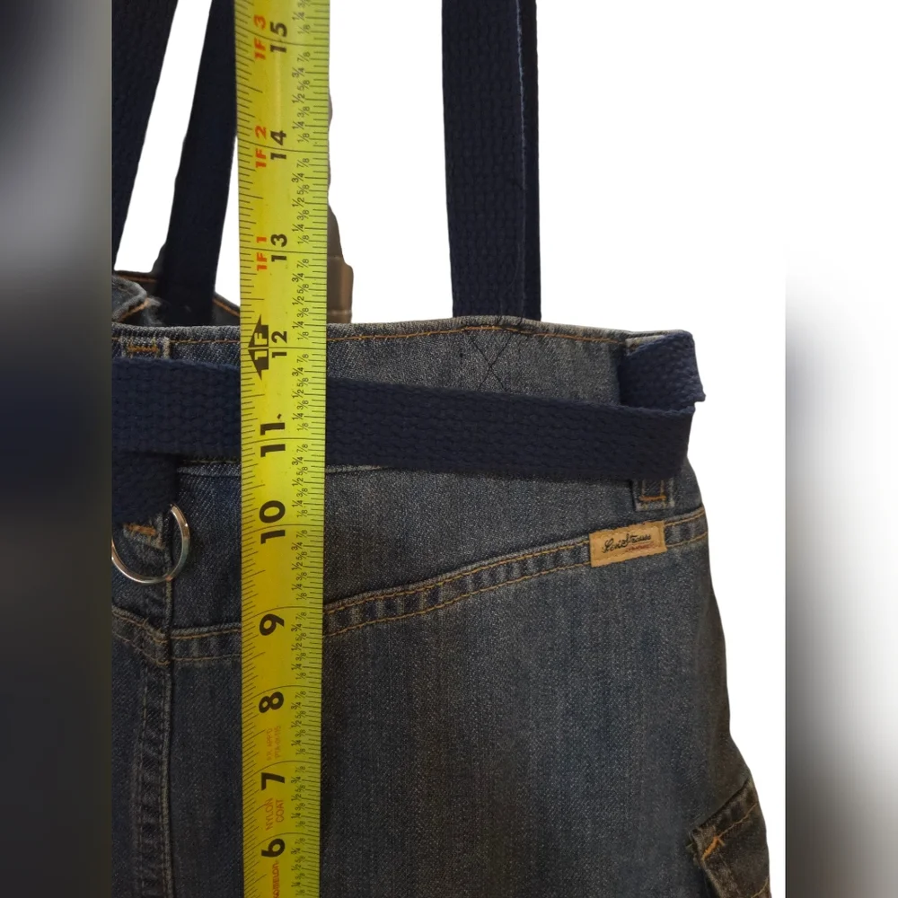 Handmade Upcycled Y2K Levi Strauss Denim Shoulder Bag with Butterfly Embroidery